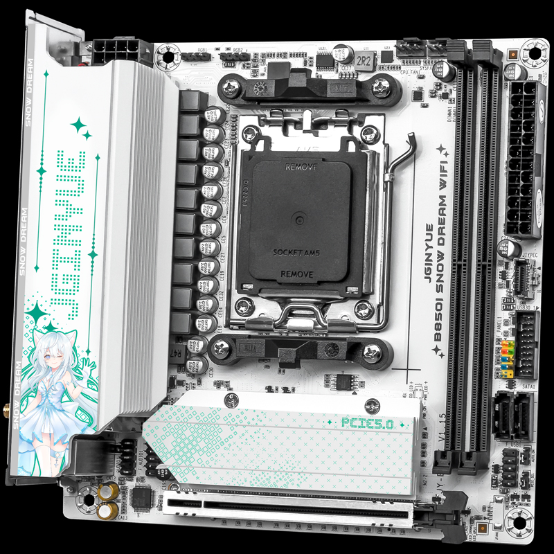 Placa base WiFi JGINYUE B850i  - Nas Motherboard 8 Sata Mini Itx reseña y precio
