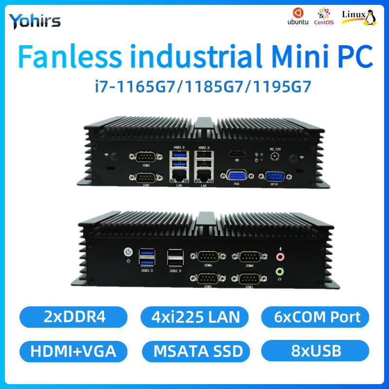 PC integrada sin ventilador In - Fanless Industrial Pc Rs485 Core I7 reseña y precio